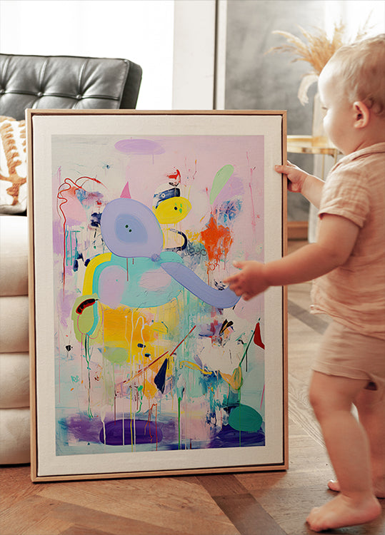 Color Splash Elefanten-Poster - Posterbox.dk