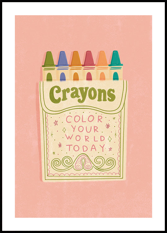 Color Your World Crayons Plakat - Posterbox