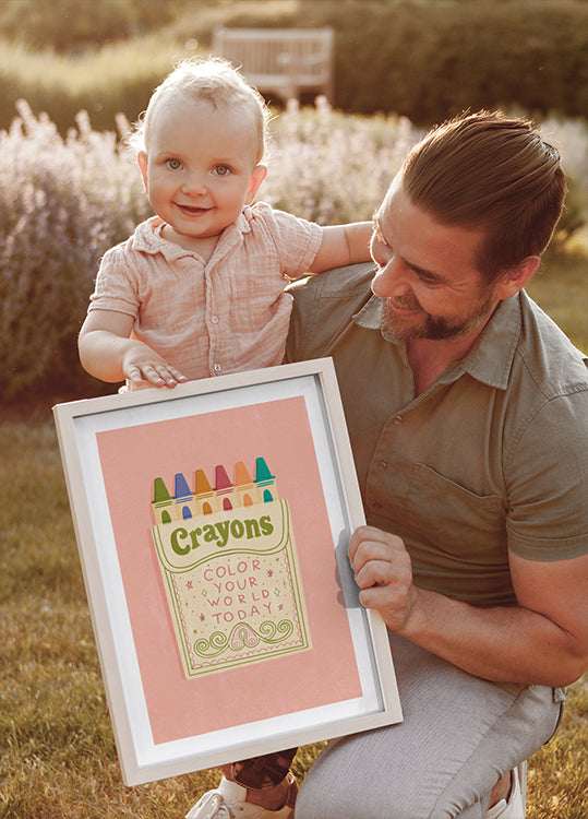 Color Your World Crayons Plakat - Posterbox