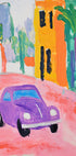 Buntes Stadtauto-Poster - Posterbox.dk