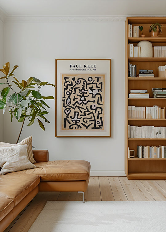 Komikerhandzettel, abstrakte Gesichter und verspielte Formen Poster - Posterbox.dk