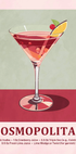 Kosmopolitisches Cocktail-Rezept-Poster - Posterbox.dk