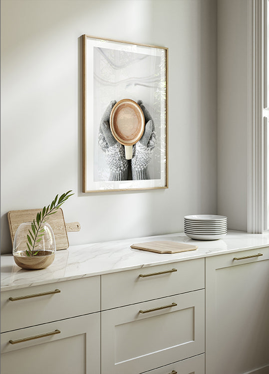 Poster „Cosy Mittens and Hot Chocolate“ - Posterbox.dk