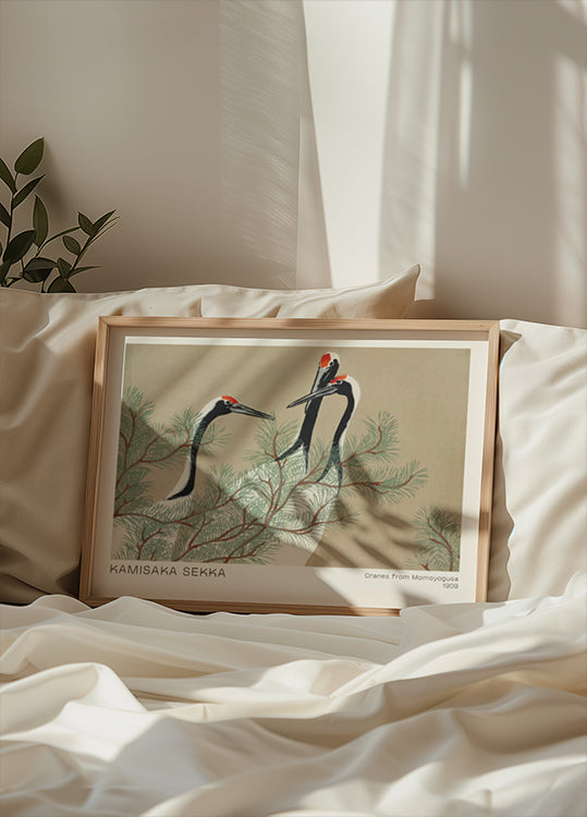 Kraniche von Kamisaka Sekka Poster - Posterbox.dk