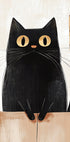 Neugierige Katze am Zaun, auffälliges Tierkunstposter - Posterbox.dk