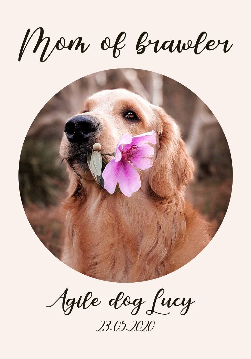 Individuelles Hundeporträt-Poster - Posterbox.dk