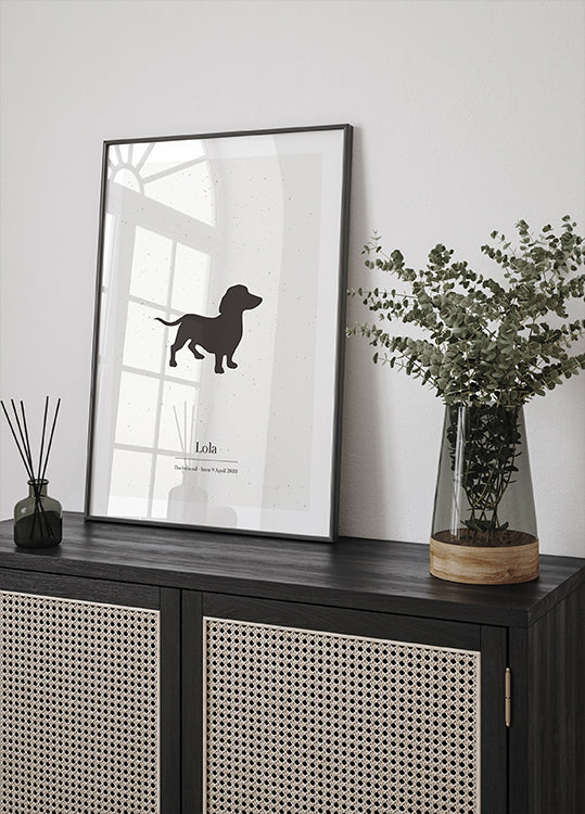 Individuelles Hunde-Silhouette-Poster - Posterbox.dk