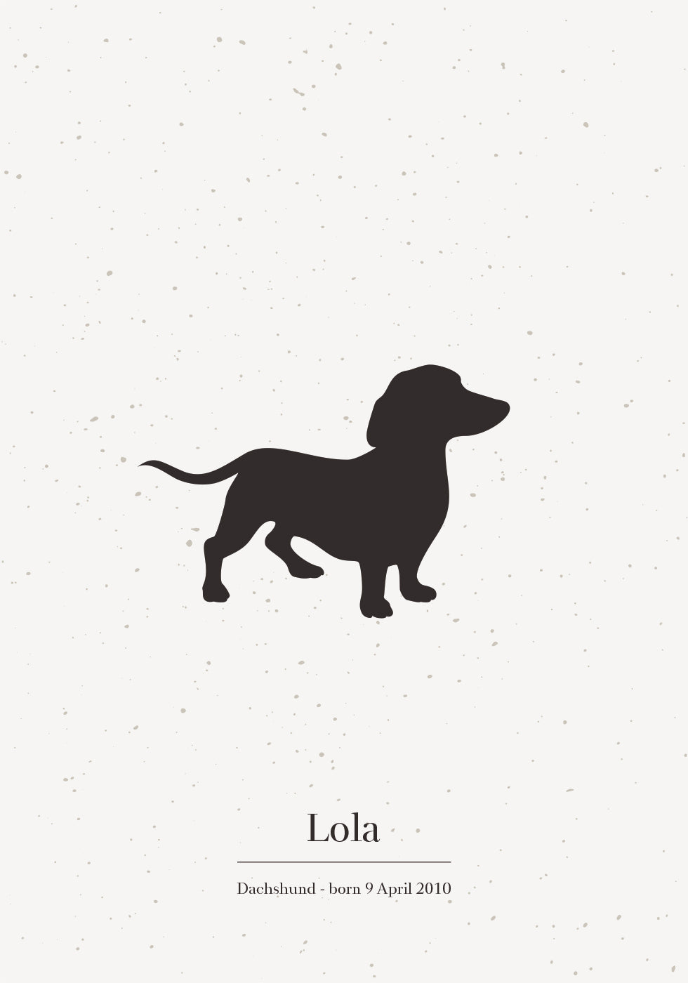 Individuelles Hunde-Silhouette-Poster - Posterbox.dk
