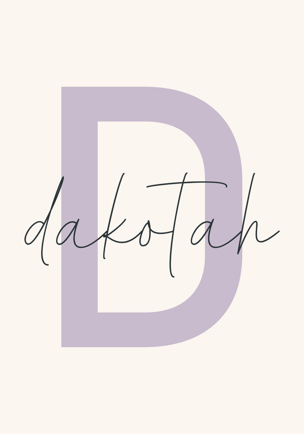 Individuelles Poster mit Initialnamen - Posterbox.dk