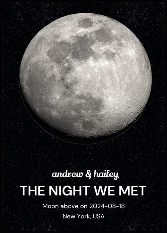 Individuelles Mondphasen-Poster - Posterbox.dk