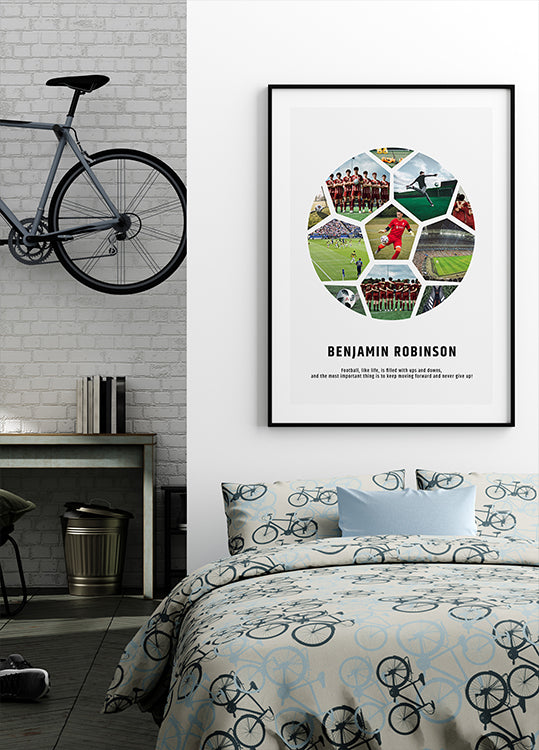 Individuelles Fußball-Fotocollage-Poster - Posterbox.dk