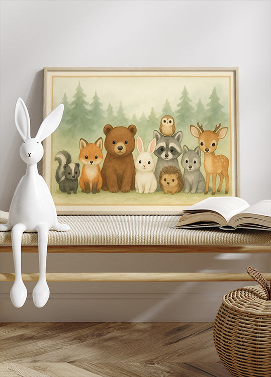 Cute forest animals No.2 Plakat - Posterbox