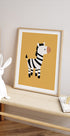 Niedliches Zebra-Illustrationsposter - Posterbox.dk