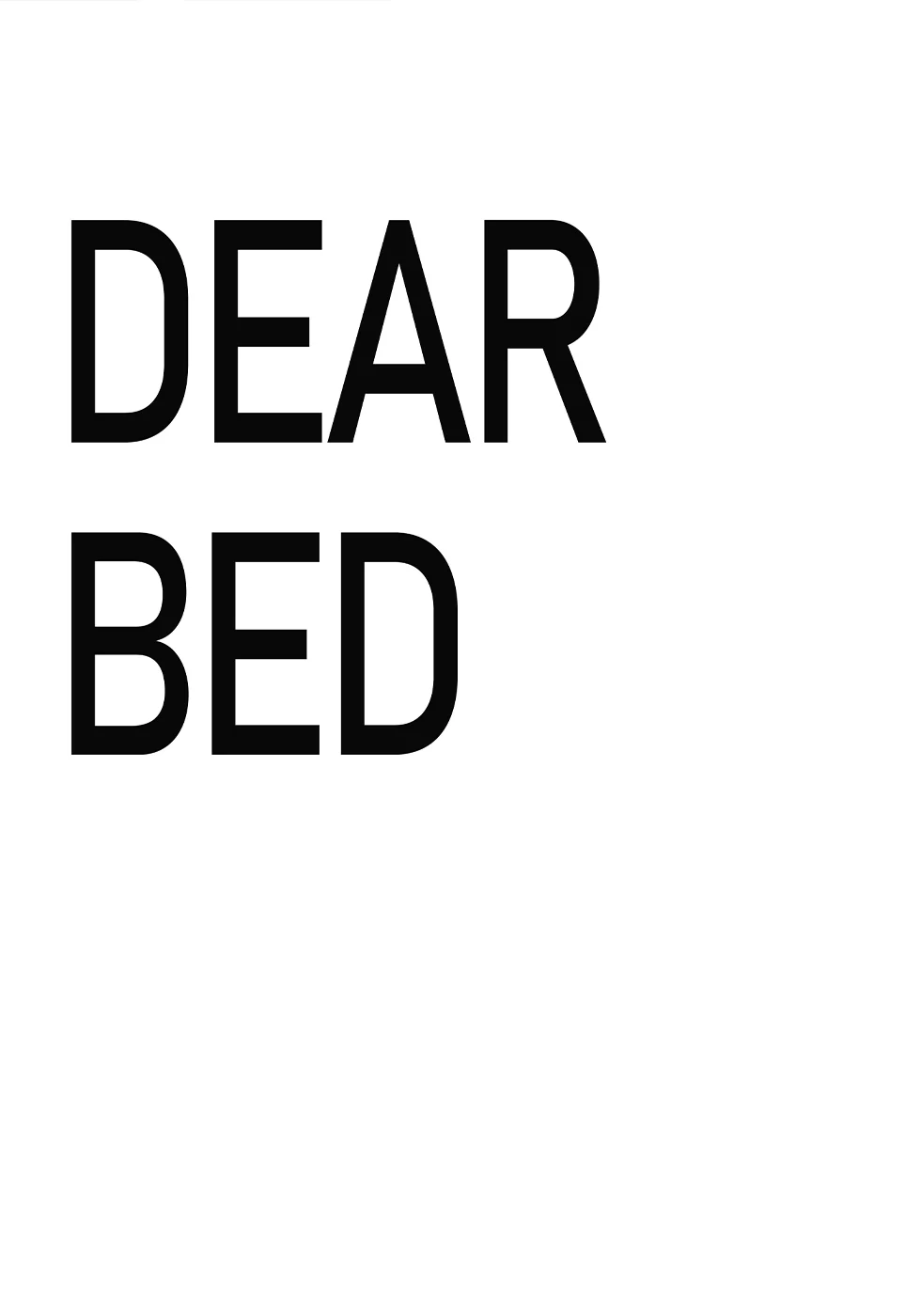 Dear Bed Typografie-Poster - Posterbox.dk