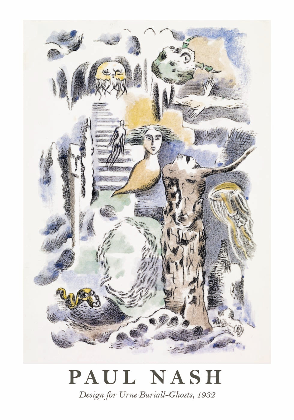 Design für Urn Buriall-Ghosts, Paul Nash Poster - Posterbox.dk