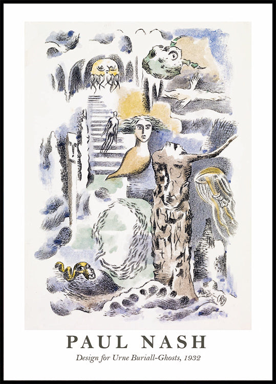 Design für Urn Buriall-Ghosts, Paul Nash Poster - Posterbox.dk