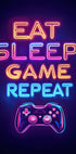Poster „Eat Sleep Game Repeat“ - Posterbox.dk
