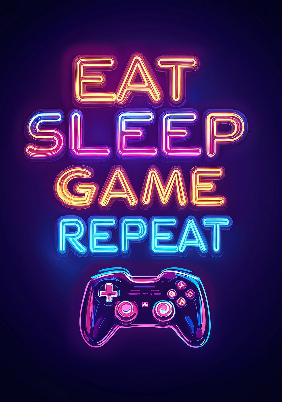 Poster „Eat Sleep Game Repeat“ - Posterbox.dk