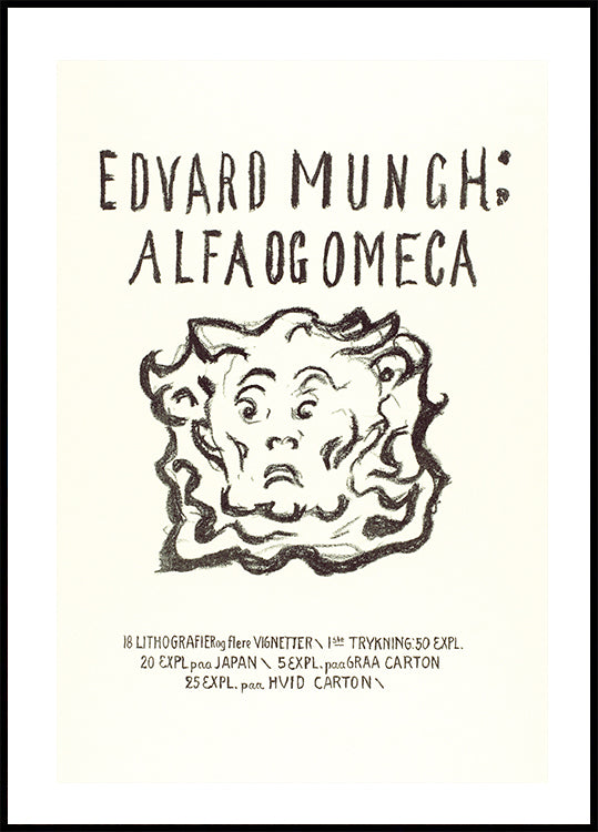 Edvard Munch: Alpha und Omega Lithographie Poster - Posterbox.dk