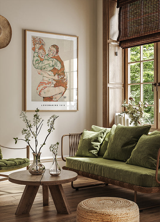 Egon Schiele Liebesspiel 1915 Poster - Posterbox.dk