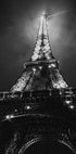 Eiffel Tower Paris Night Black & White Plakat - Posterbox