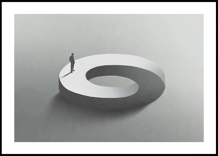 Endless Path, Surreal Loop Structure Poster - Posterbox.dk