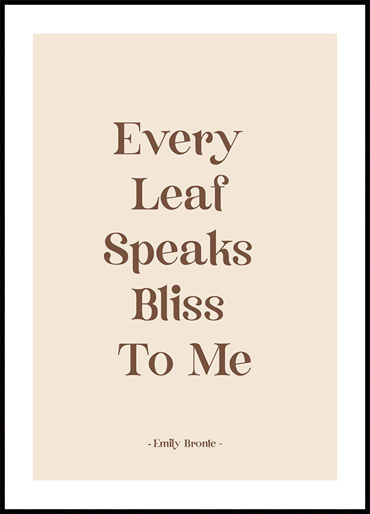 Poster „Every Leaf Speaks“ - Posterbox.dk