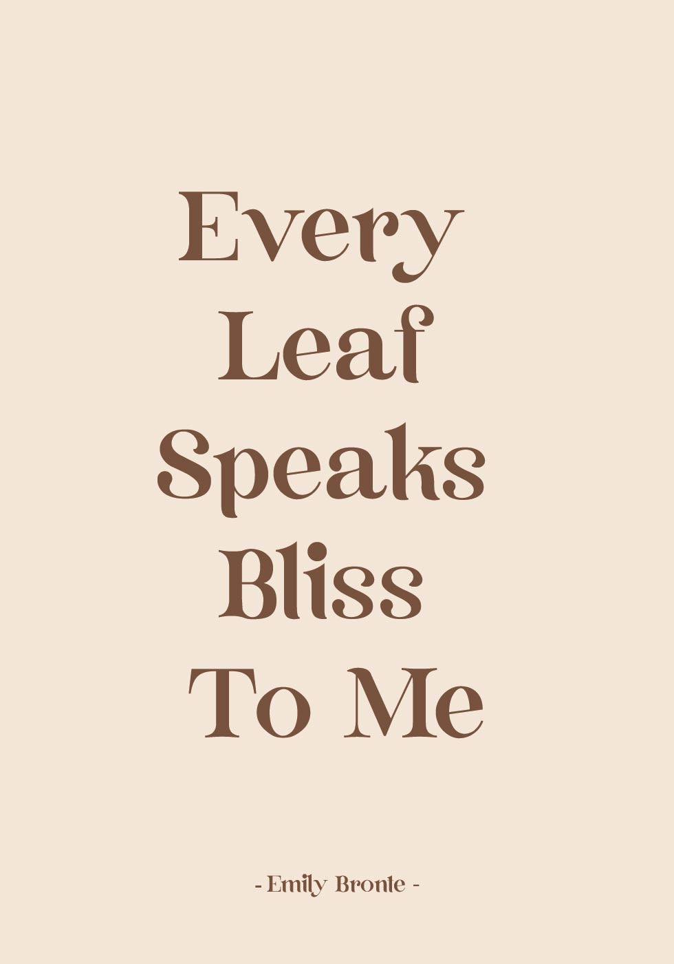 Poster „Every Leaf Speaks“ - Posterbox.dk
