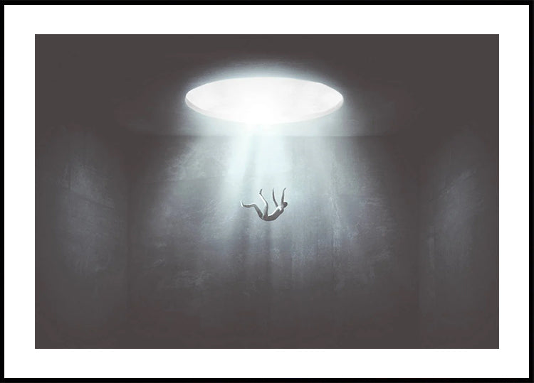 Falling from Hole of Light Poster - Posterbox.dk