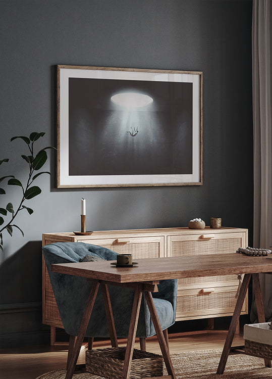 Falling from Hole of Light Poster - Posterbox.dk