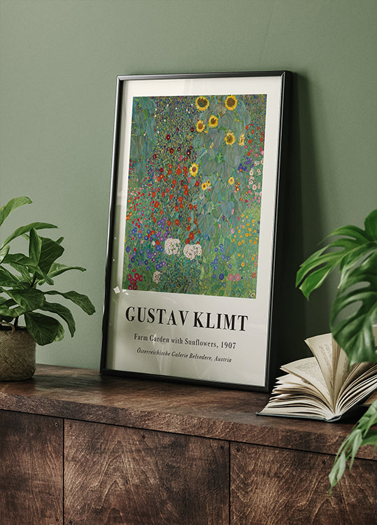 Bauerngarten mit Sonnenblumen Poster - Posterbox.dk