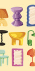 Modisches Möbelset-Poster - Posterbox.dk