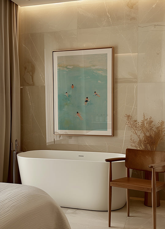 Schwimmen im Wasser – Poster – Posterbox.dk