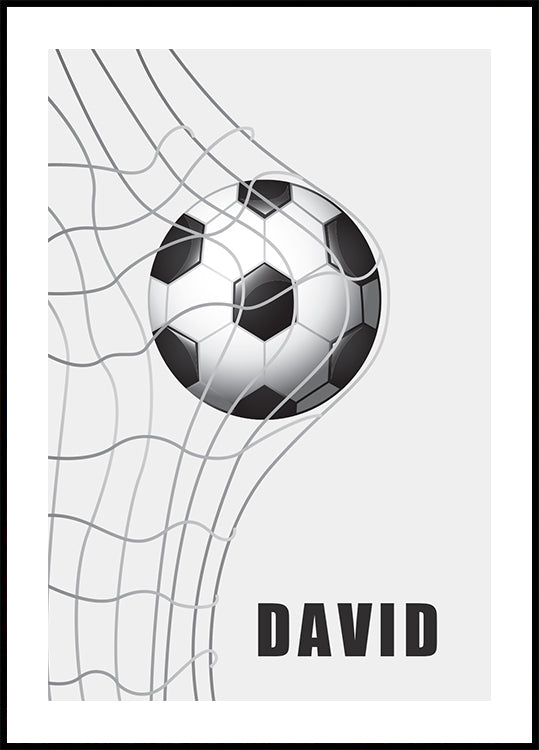 Fußball, personalisiertes Namensdruckposter - Posterbox.dk