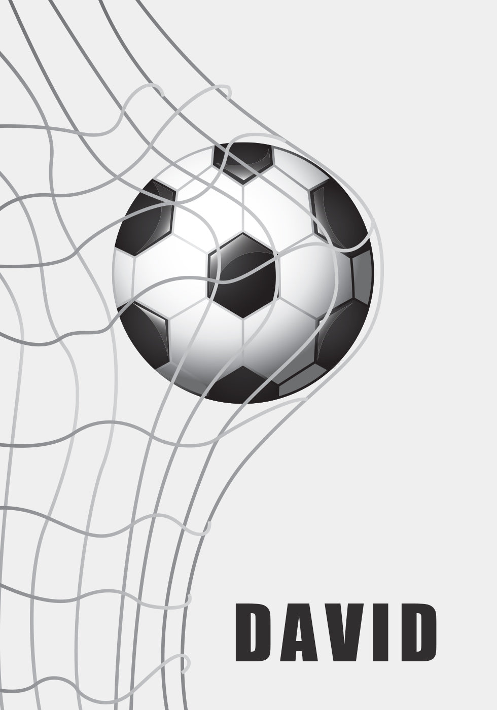 Fußball, personalisiertes Namensdruckposter - Posterbox.dk