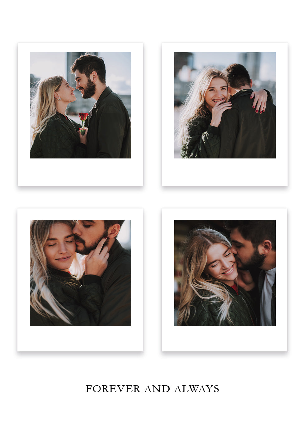 Für immer und immer Paar-Collage-Poster - Posterbox.dk