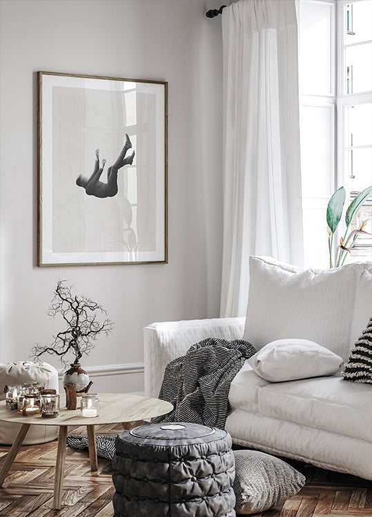 Frei fallendes, minimalistisches surreales Poster - Posterbox.dk