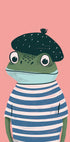 Französisches Frosch-Illustrationsposter - Posterbox.dk