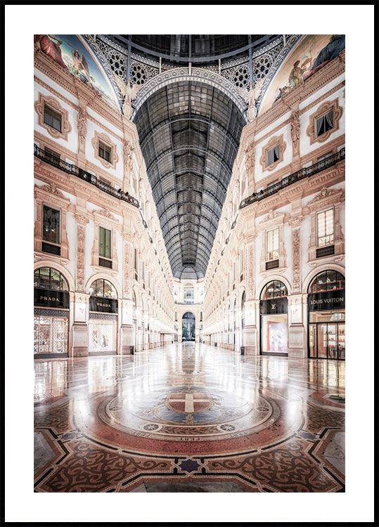Galleria Vittorio Emanuele, Mailand, Italien, Architekturplakat - Posterbox.dk