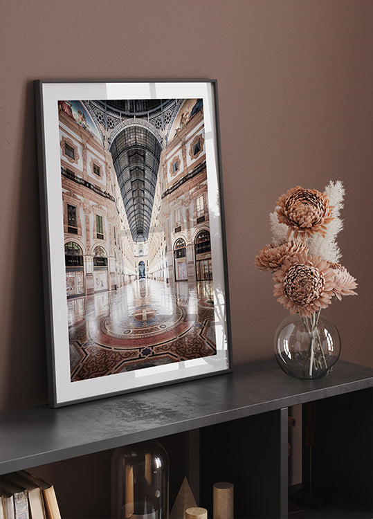 Galleria Vittorio Emanuele, Mailand, Italien, Architekturplakat - Posterbox.dk