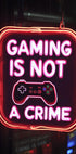 Gaming ist kein Verbrechen, Neon-Gamer-Zitat-Poster – Posterbox.dk