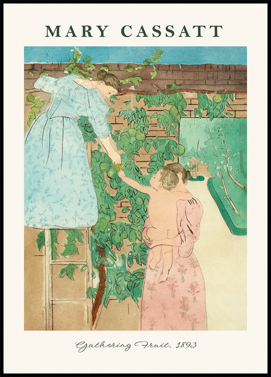 Obst sammeln, Mutter-Kind-Garten, Mary Cassatt Poster - Posterbox.dk