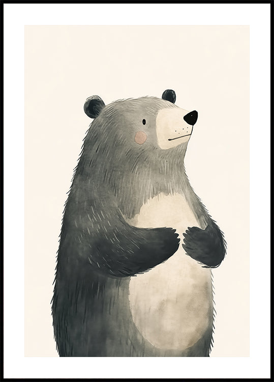 Gentle Standing Bear Poster - Posterbox.dk