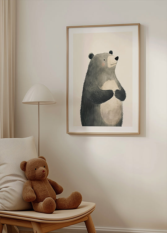 Gentle Standing Bear Poster - Posterbox.dk
