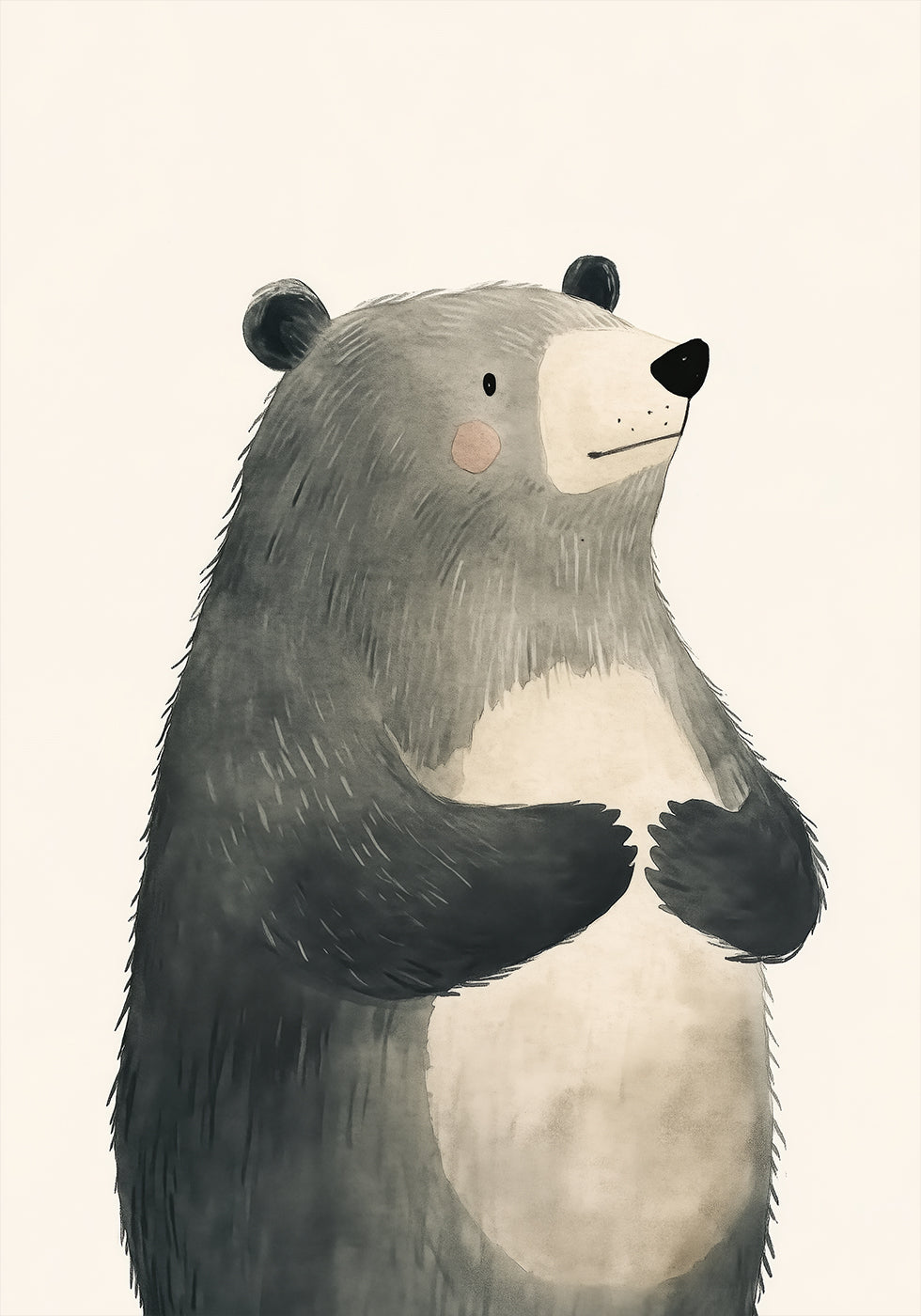 Gentle Standing Bear Poster - Posterbox.dk