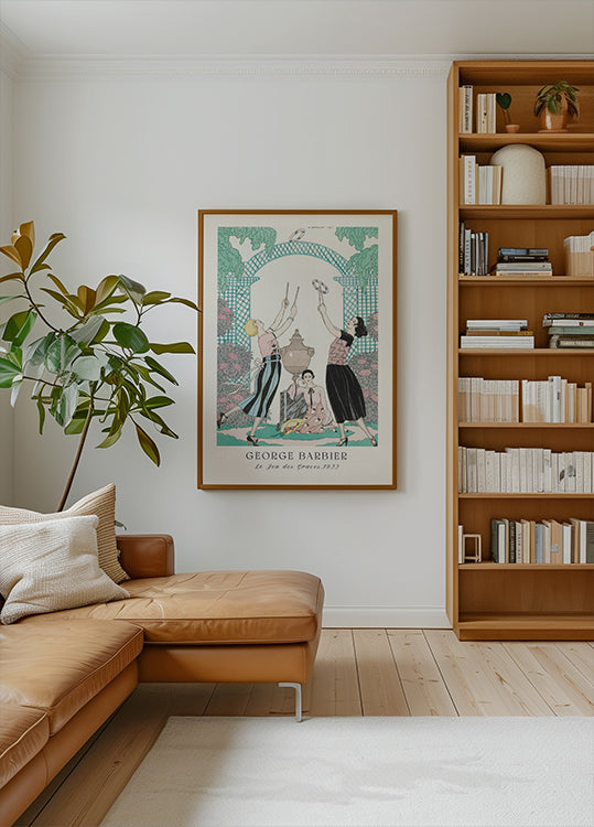 George Barbier Modeillustration 1920er Jahre Gartenparty-Poster - Posterbox.dk