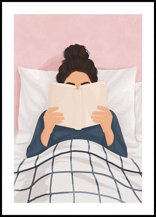 Girl Reading a Book Plakat - Posterbox