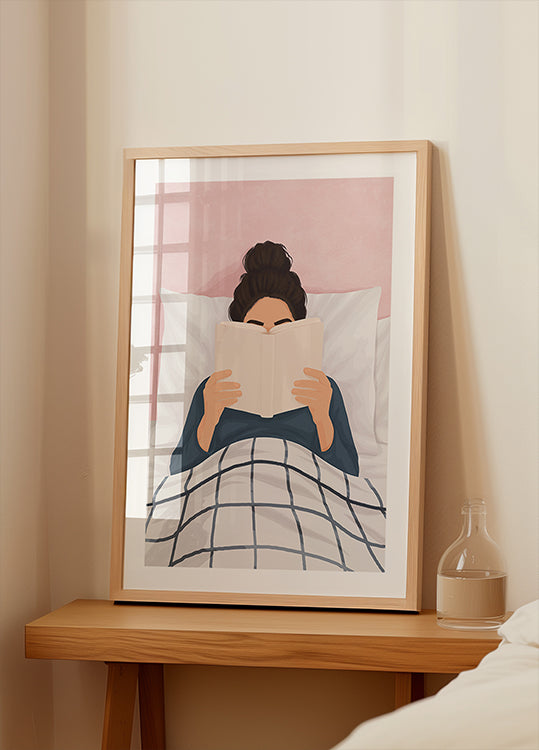 Girl Reading a Book Plakat - Posterbox