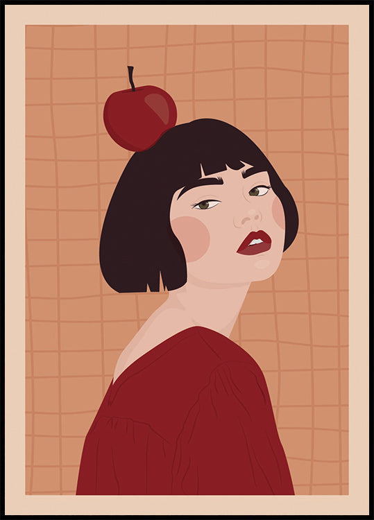 Girl with Apple Plakat - Posterbox