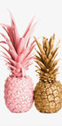 Goldenes und rosafarbenes Ananas-Duo-Poster - Posterbox.dk